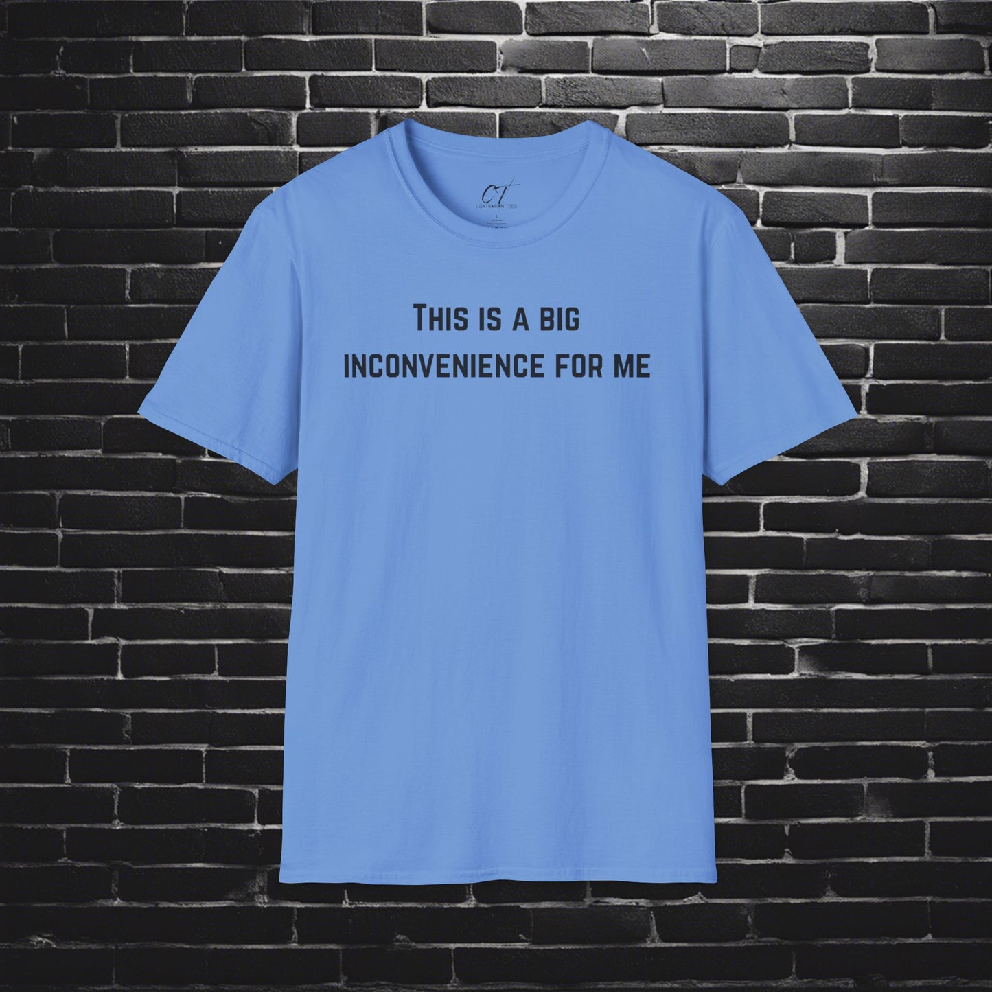 This is a big inconvenience for me, Sarcastic Tee, Graphic Tee, Humor Shirt, Casual Shirt, Novelty Gift