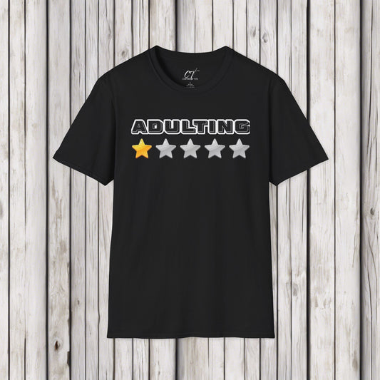 Adulting One Star Rating, Mischievous, Sarcastic Shirt, Smartass Shirt, Adult Humor Shirt, Funny shirt, Funny Gift, Humorous Shirt