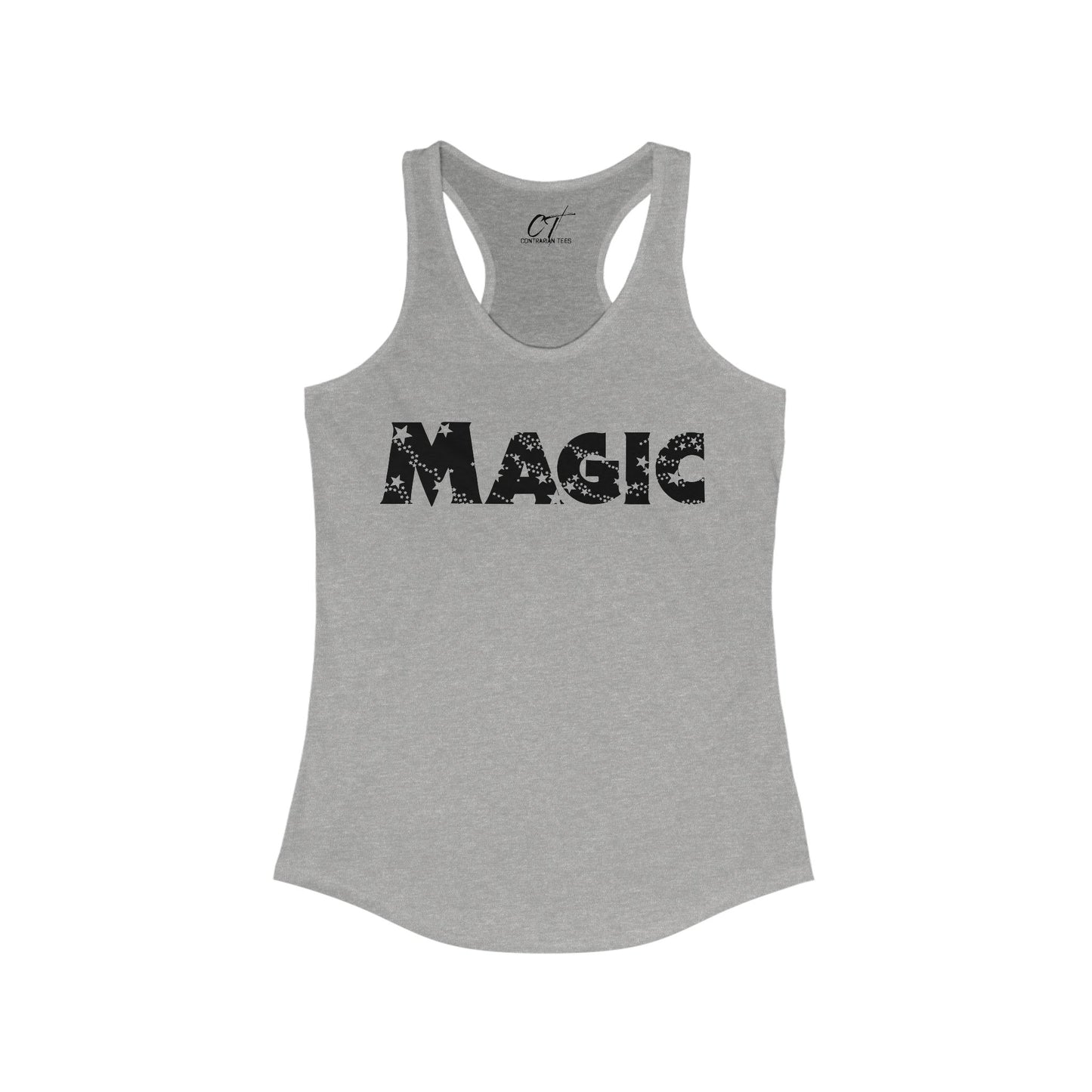 Magic, Women's Racerback Tank Top, Inspirational Gift, Summer Activewear, Workout Apparel, Motivational Clothing, Casual Daytop
