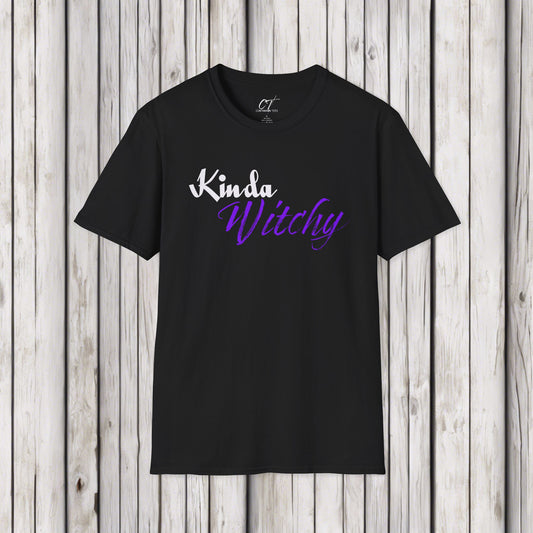 Kinda Witchy, Womens T-shirt, Spooky Shirt, Halloween Shirt, Witch Shirt, Fall Shirt, Halloween Party Shirt, Witchy Vibes Shirt