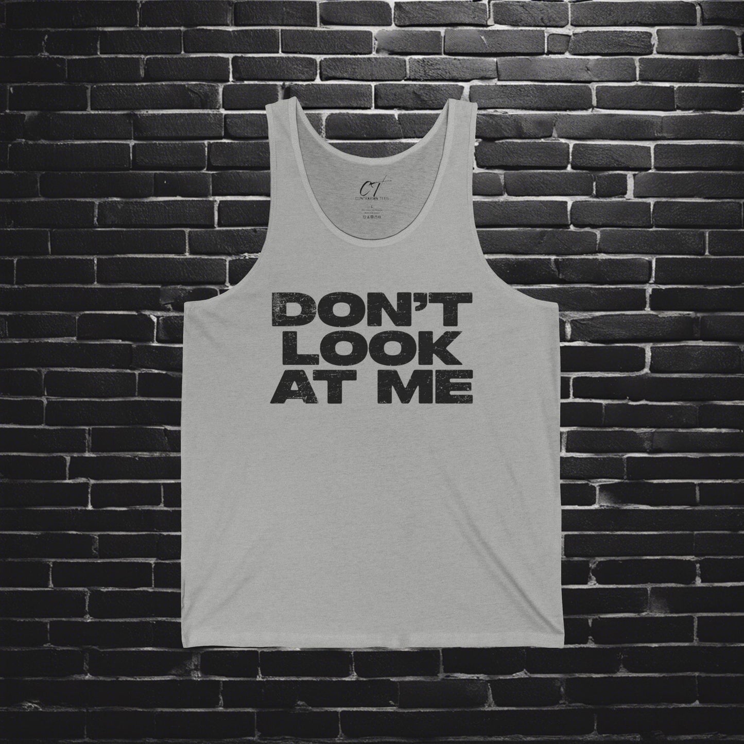 Don't Look At Me, Funny Graphic Tee, Sarcastic T-Shirt, Introvert Shirt, Anti Social Top, Mens Tank