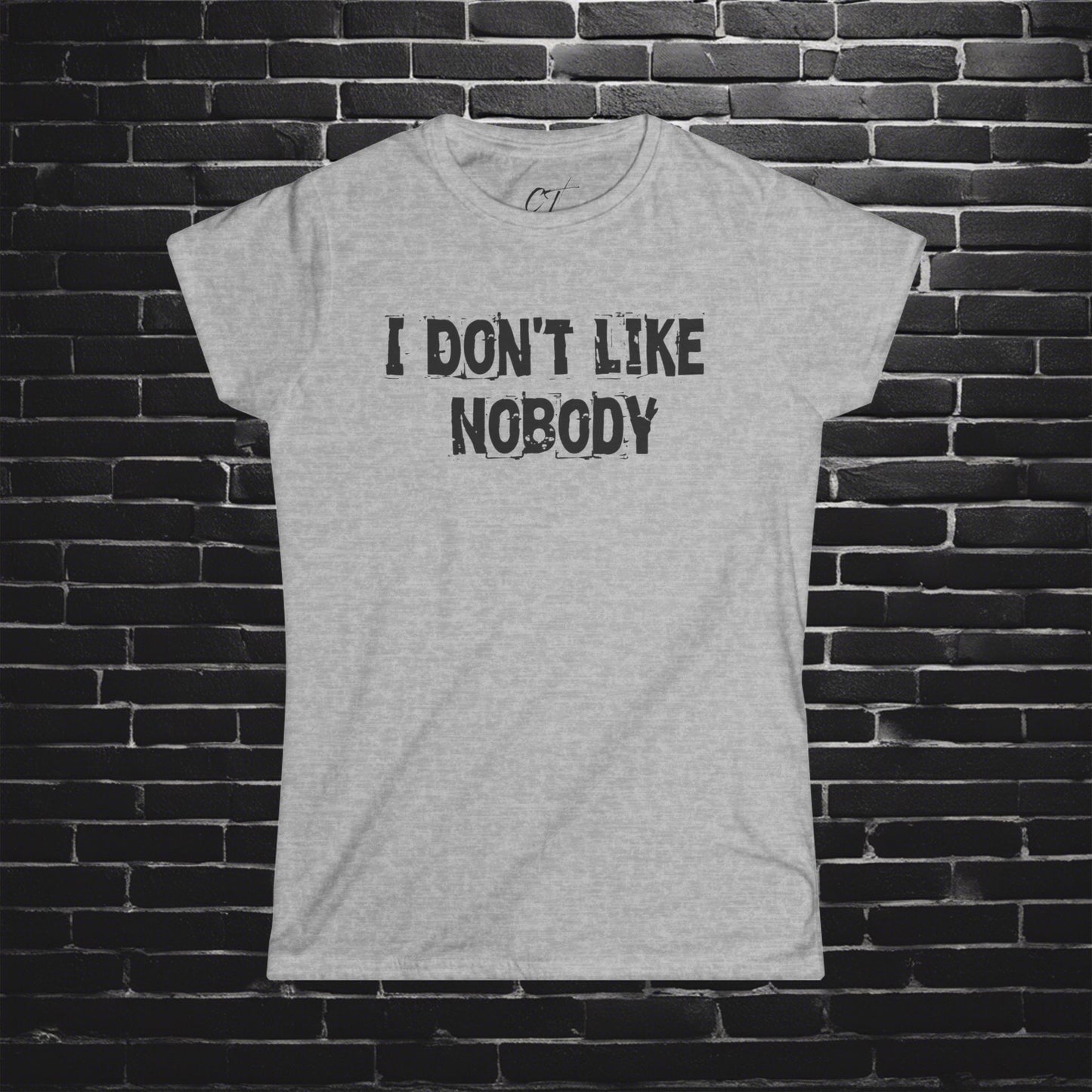 I don't like nobody, Womens T-shirt, Sarcastic Shirt, Smartass Shirt, Adult Humor Shirt, Funny shirt, Funny Gift, Humorous Shirt