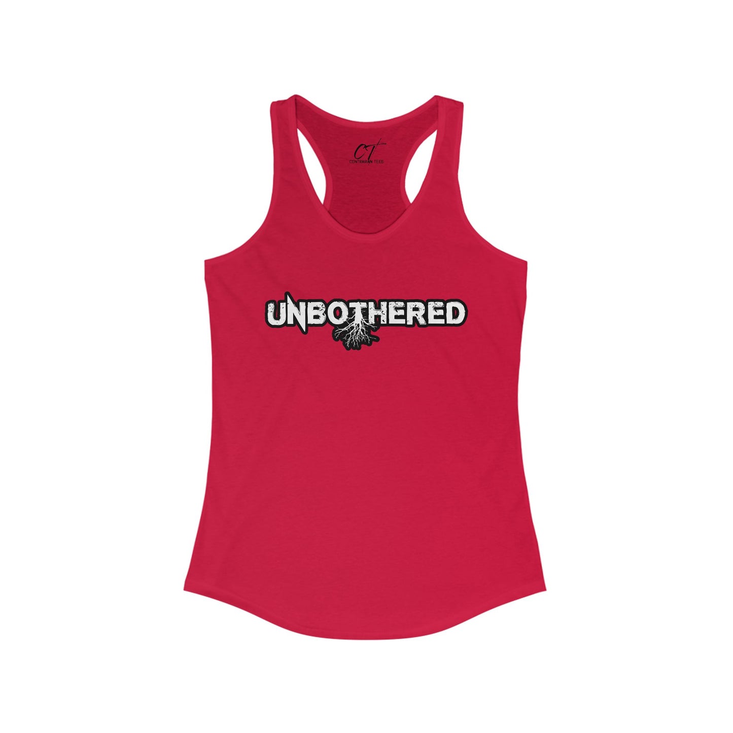Women's Ideal Racerback Tank, Unbothered Tshirt, Chill Shirt, Relaxed Tee, Minimalist Clothing, Graphic Top, Casual Apparel
