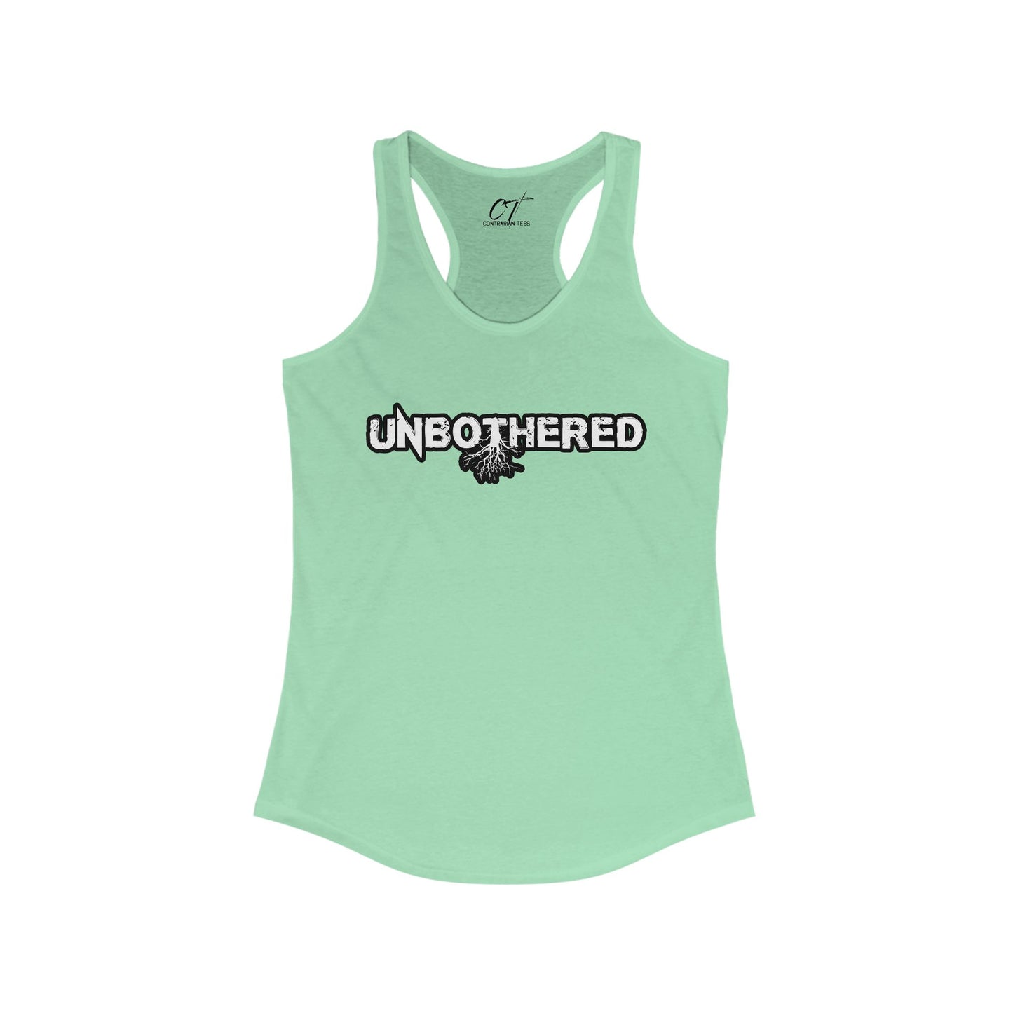 Women's Ideal Racerback Tank, Unbothered Tshirt, Chill Shirt, Relaxed Tee, Minimalist Clothing, Graphic Top, Casual Apparel