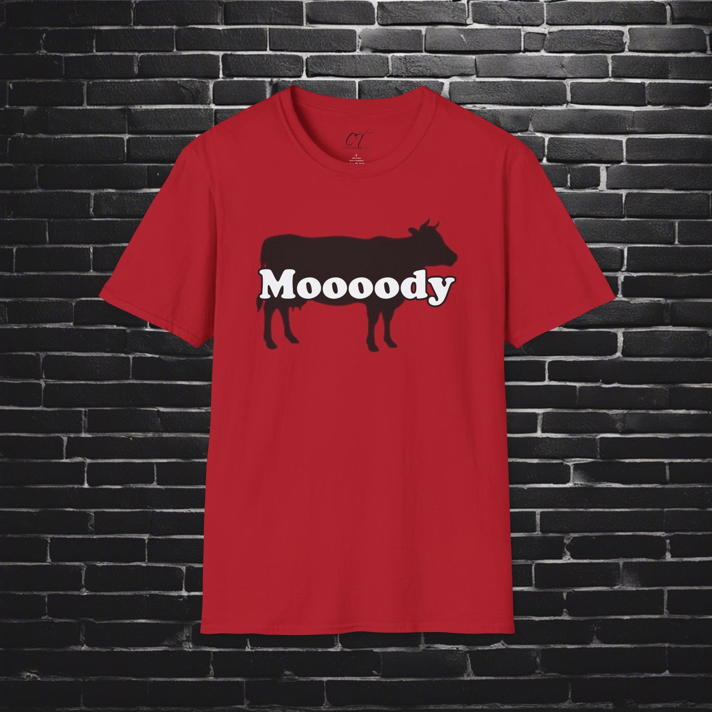 Moody, Cow Shirt, Mischievous Apparel, Sarcastic Shirt, Smartass Shirt, Adult Humor Shirt, Funny shirt, Funny Gift, Humorous Shirt