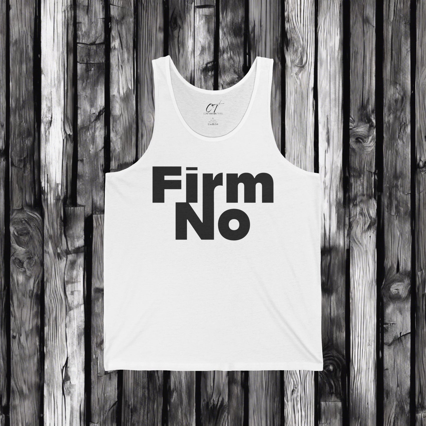Firm No, Nope, Motivational Workout Shirt, Casual Summer Wear, Gift for Fitness Lovers, Gym Enthusiast Tank