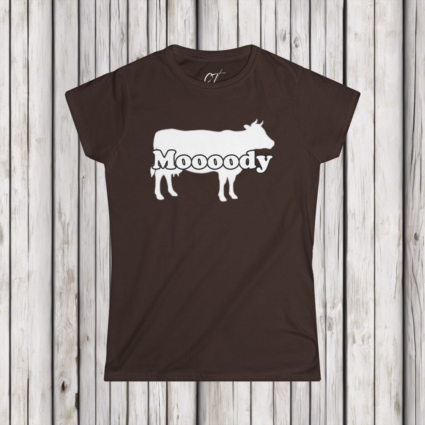 Moody, Women's Tee,  Cow Shirt, Mischievous Apparel, Sarcastic Shirt, Smartass Shirt, Funny shirt, Funny Gift, Humorous Shirt
