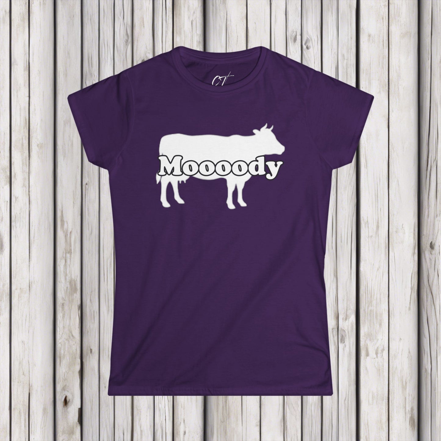 Moody, Women's Tee,  Cow Shirt, Mischievous Apparel, Sarcastic Shirt, Smartass Shirt, Funny shirt, Funny Gift, Humorous Shirt