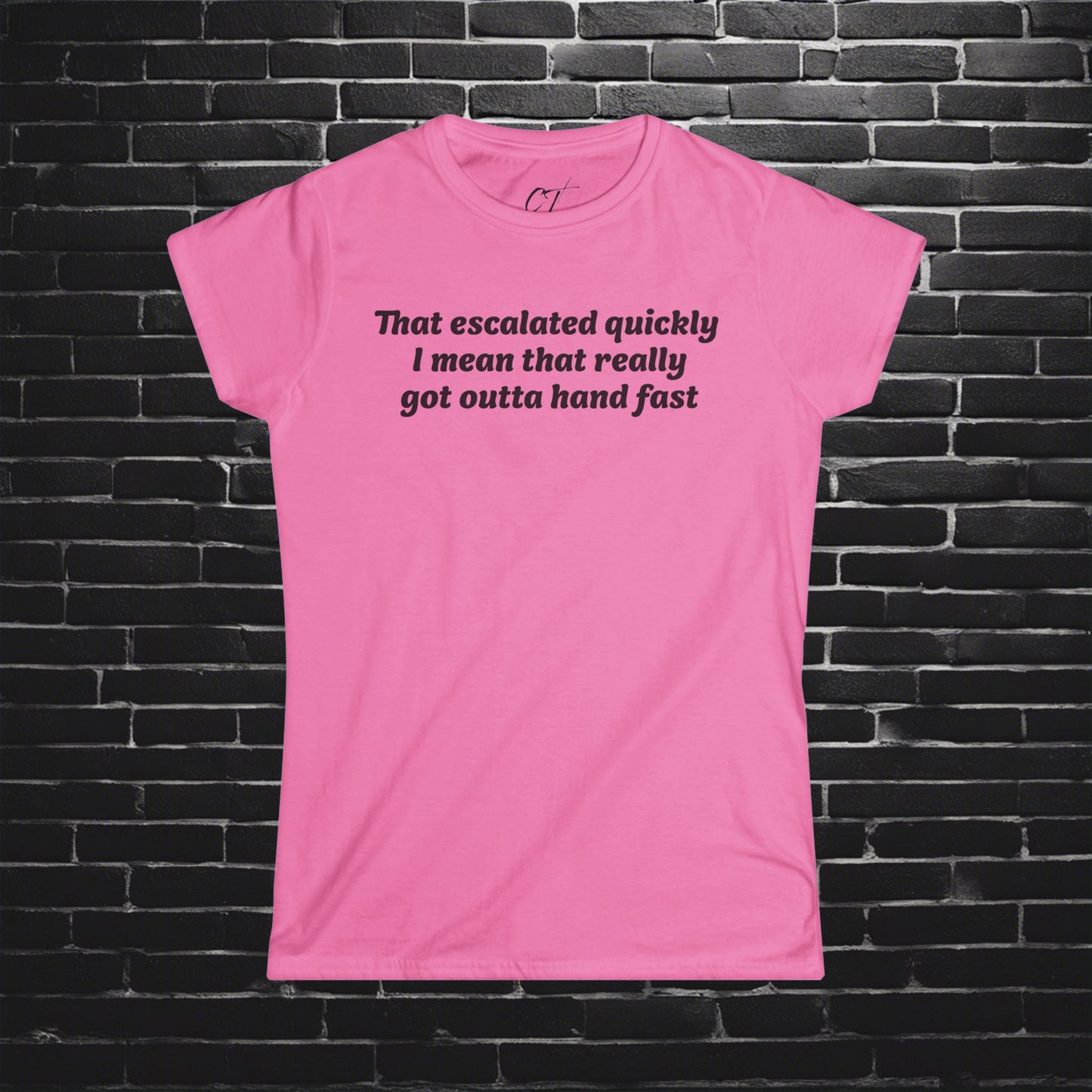Anchor Man, That Escalated Quickly Tee, Will Ferrell, Women's Casual, Funny Quote Shirt, Gift for Her, Perfect for Birthdays, Humor Apparel