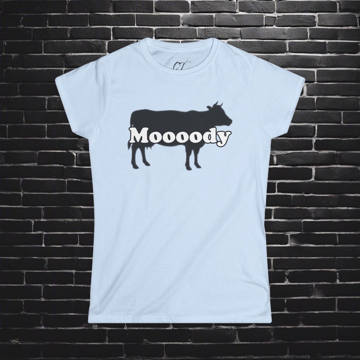 Moody, Women's Tee, Cow Shirt, Mischievous Apparel, Sarcastic Shirt, Smartass Shirt, Funny shirt, Funny Gift, Humorous Shirt