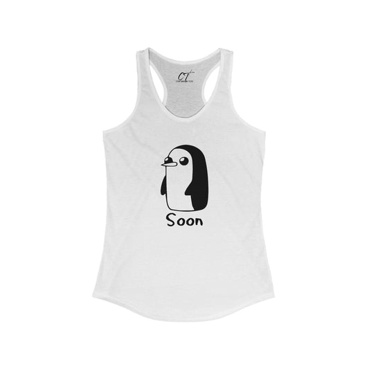 Adventure Time, Gunter, Soon, This is a threat, Movie T-shirt, Women's Racerback Tank, Movie quotes, nerd shirt, funny shirt, cute shirt