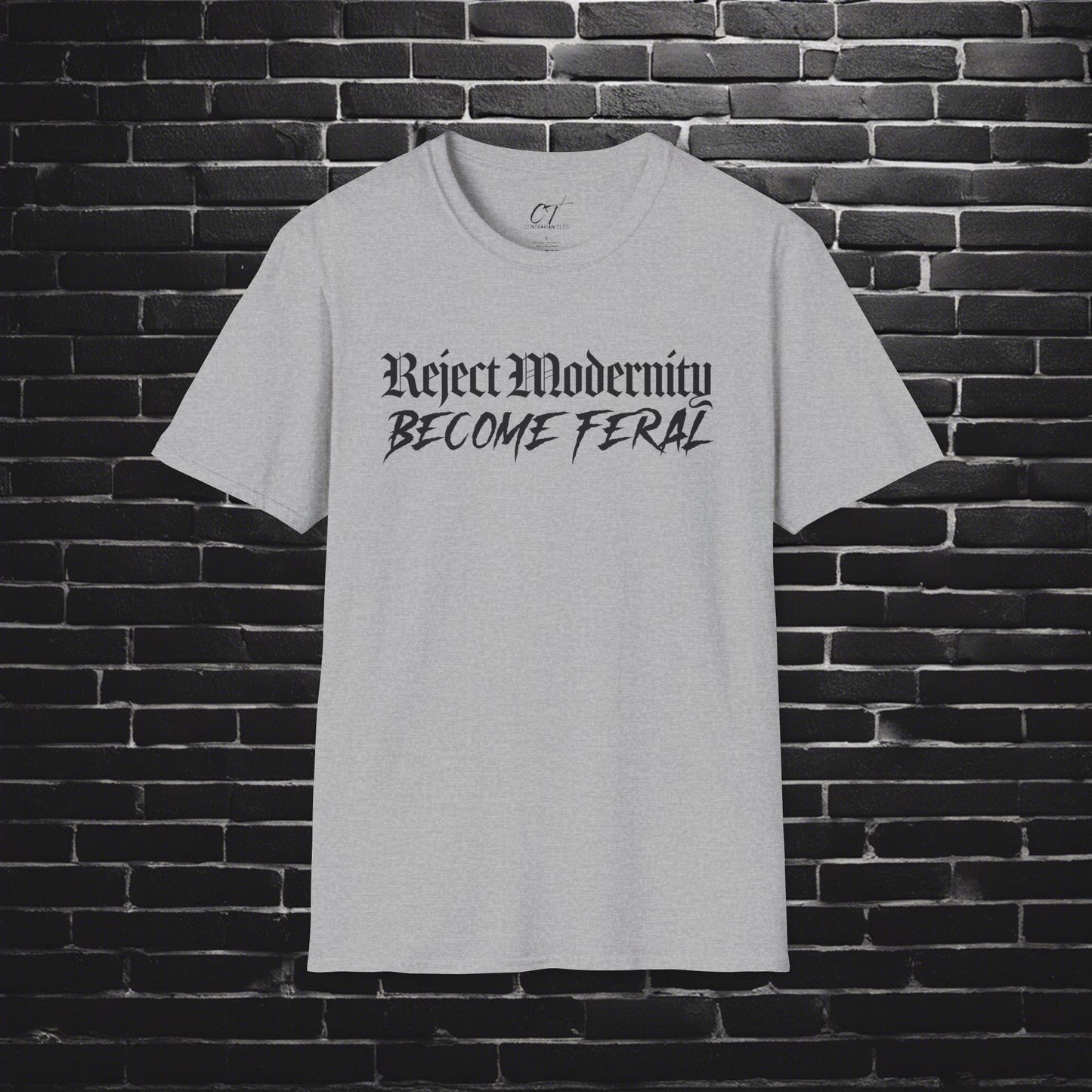 Reject Modernity Become Feral, Mischievous, Sarcastic Shirt, Smartass Shirt, Adult Humor Shirt, Funny shirt, Funny Gift, Humorous Shirt