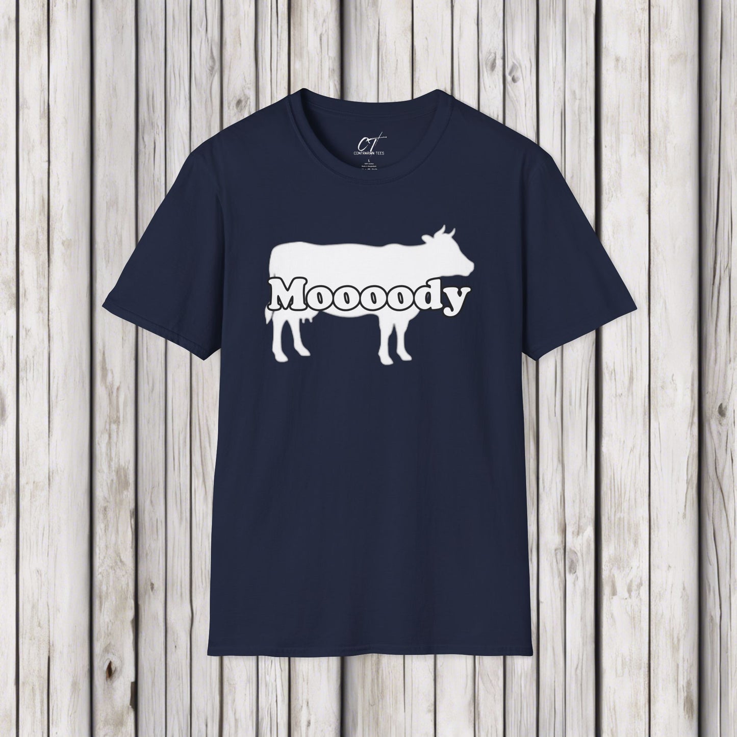 Moody, Cow Shirt, Mischievous Apparel, Sarcastic Shirt, Smartass Shirt, Adult Humor Shirt, Funny shirt, Funny Gift, Humorous Shirt