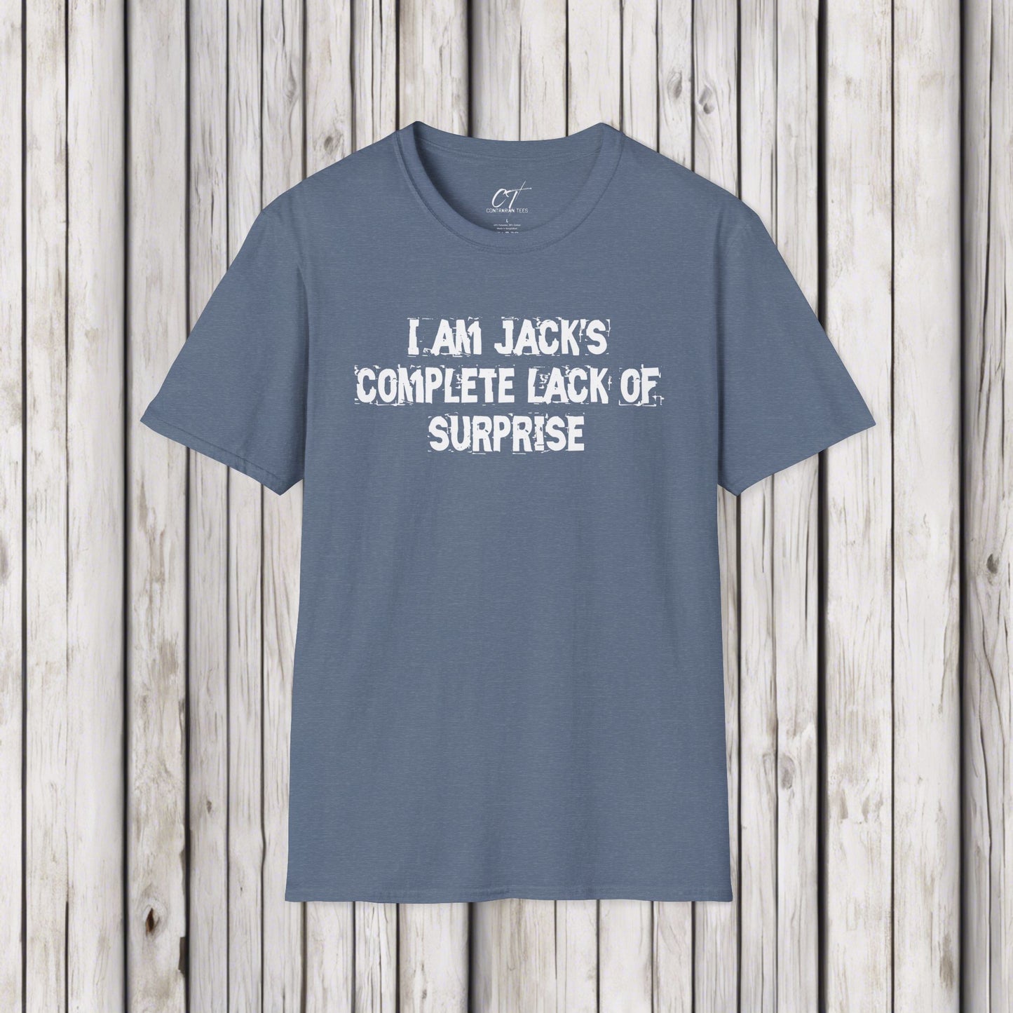 I am Jack's complete lack of suprise, Fight Club, Sarcastic Shirt, Smartass Shirt, Adult Humor Shirt, Funny shirt, Funny Gift