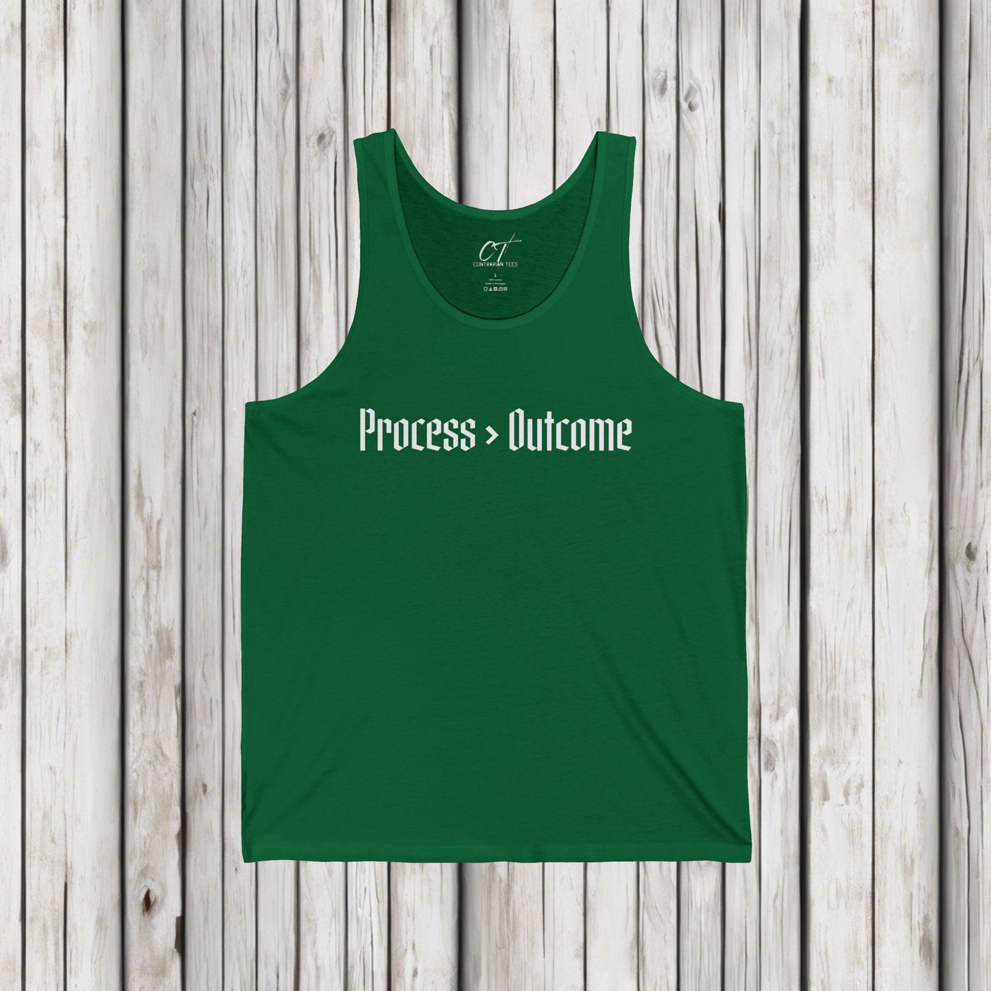 Process > Outcome, Inspirational Shirts, Persistence, Grind, Don't Give up, Witty T-Shirts, Mens Tank Top, Womens Tank Top