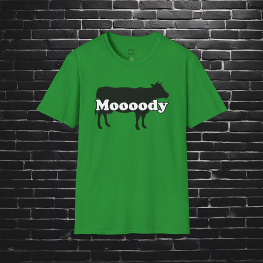Moody, Cow Shirt, Mischievous Apparel, Sarcastic Shirt, Smartass Shirt, Adult Humor Shirt, Funny shirt, Funny Gift, Humorous Shirt