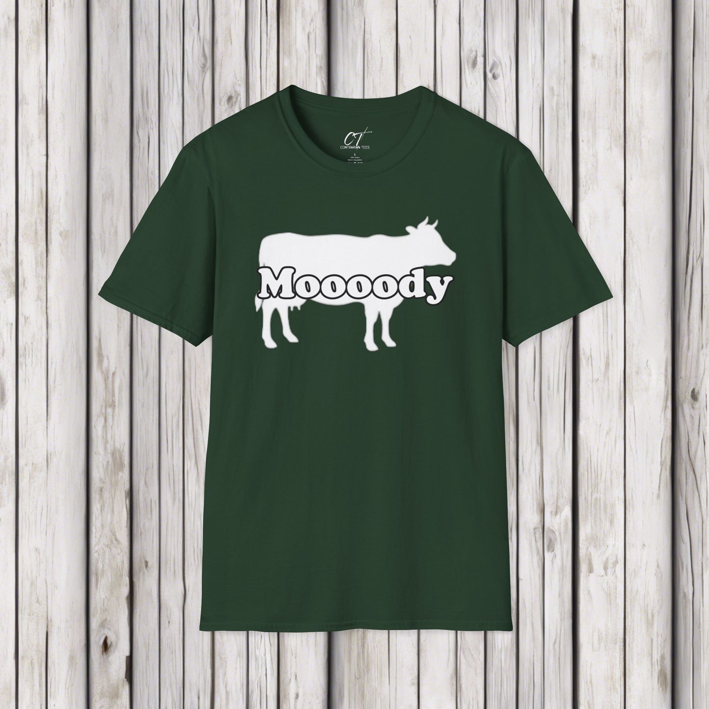 Moody, Cow Shirt, Mischievous Apparel, Sarcastic Shirt, Smartass Shirt, Adult Humor Shirt, Funny shirt, Funny Gift, Humorous Shirt
