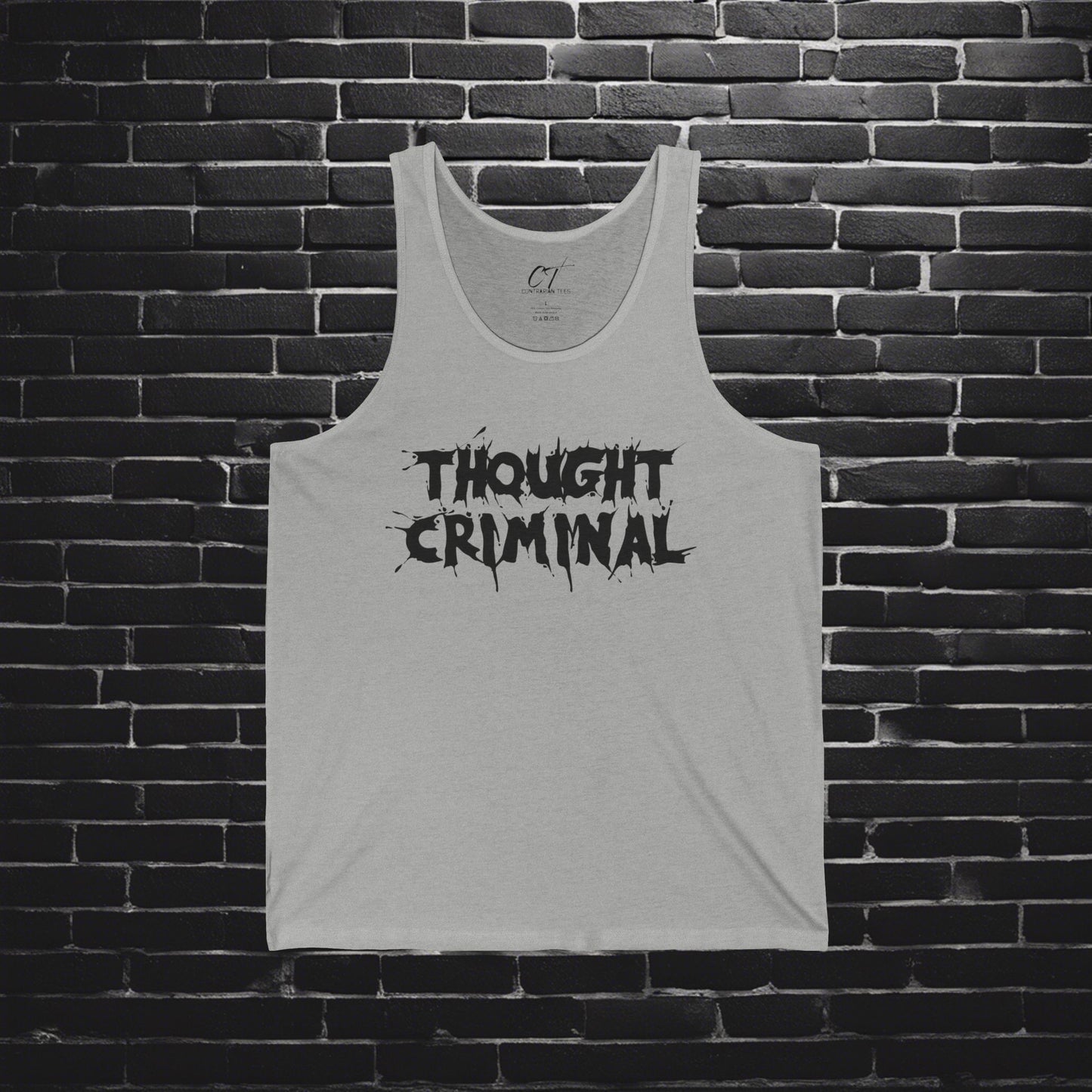Thought Criminal Tank Top, Unisex Graphic Tee, Rebellion Sleeveless Shirt, Activist Protest Apparel, Political Statement Tshirt, Anarchist