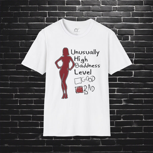 Baddness Level, Women's Shirt, Lilo and Stich, Mischievous Apparel, Sarcastic Shirt, Smartass Shirt, Funny shirt, Funny Gift, Humorous Shirt