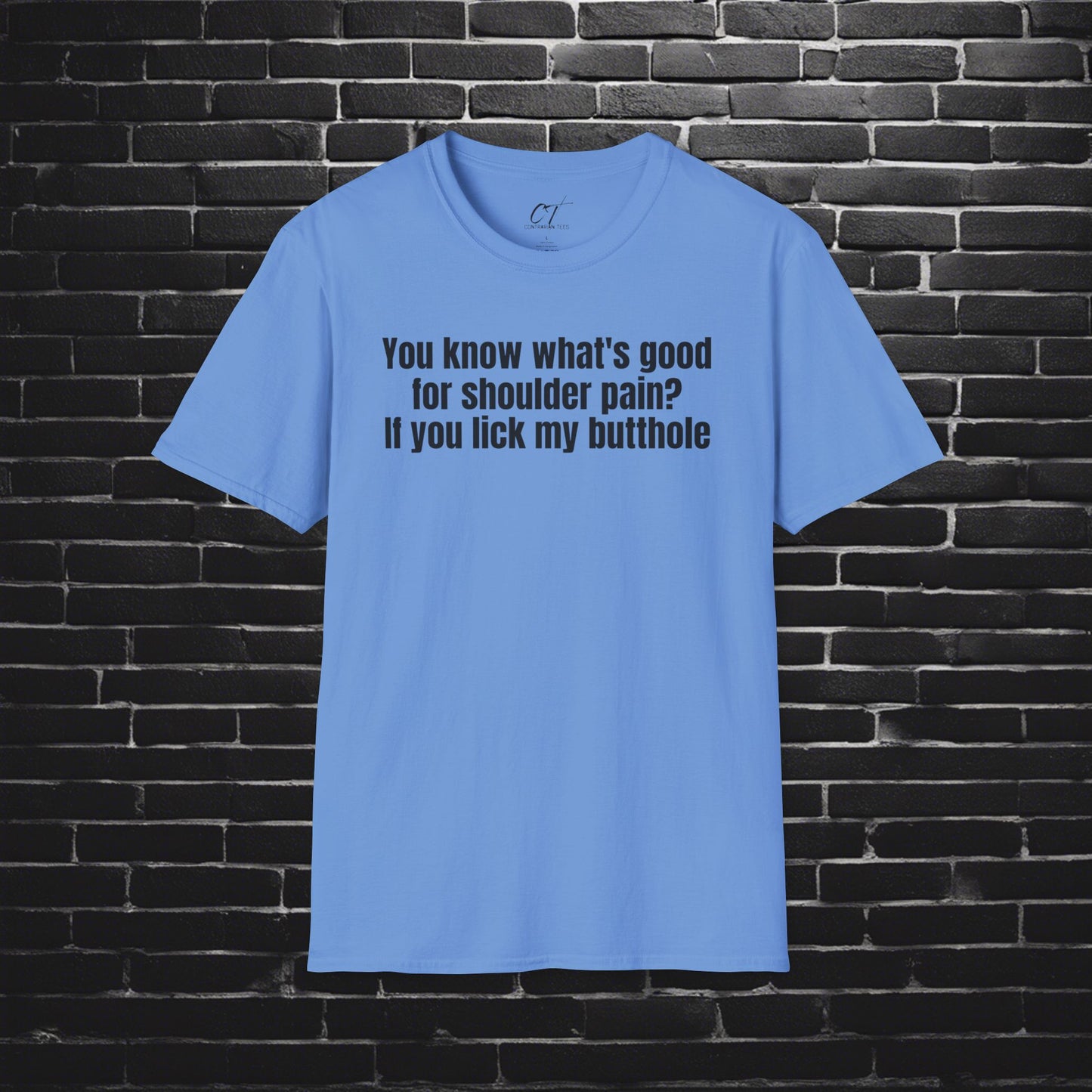 Step Brothers, You know what's good for shoulder pain?, Movie Quotes, Will Ferrell, Laughs for Gatherings, Perfect for Casual Wear, Playful Quote Tee