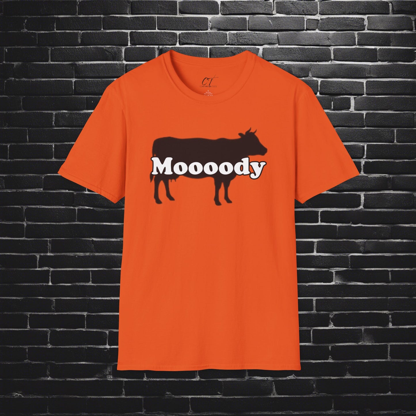 Moody, Cow Shirt, Mischievous Apparel, Sarcastic Shirt, Smartass Shirt, Adult Humor Shirt, Funny shirt, Funny Gift, Humorous Shirt
