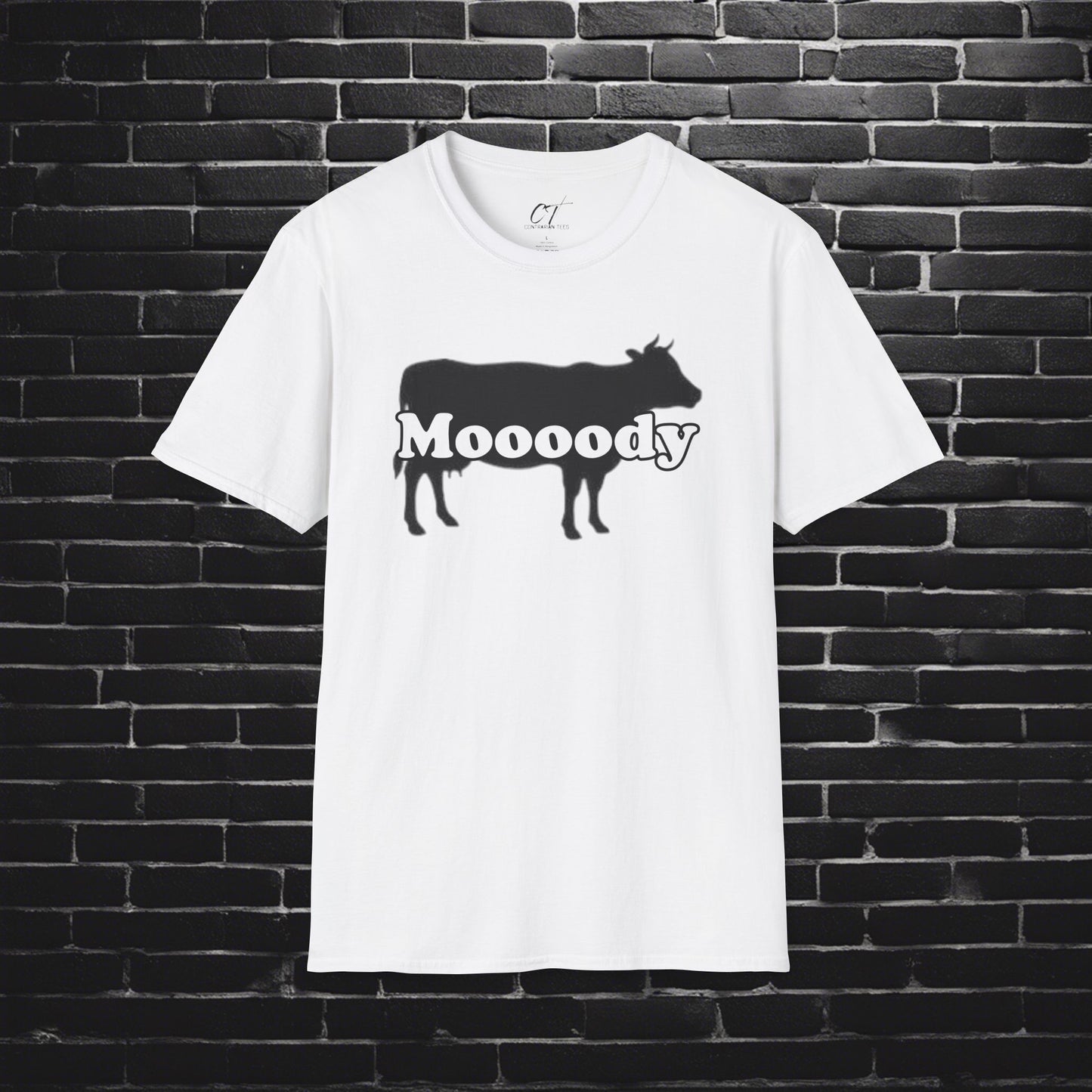Moody, Cow Shirt, Mischievous Apparel, Sarcastic Shirt, Smartass Shirt, Adult Humor Shirt, Funny shirt, Funny Gift, Humorous Shirt