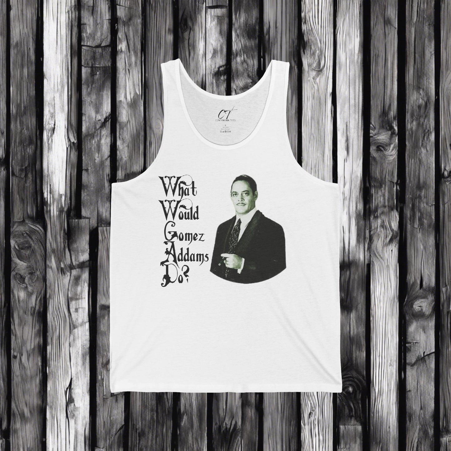 The Addams Family, Gomez Addams, WWGAD, Spooky Tank, Halloween Tank, Dark Humor, Movie Shirt, Mischievous Apparel, Funny GIft