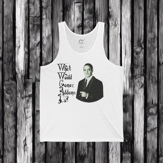 The Addams Family, Gomez Addams, WWGAD, Spooky Tank, Halloween Tank, Dark Humor, Movie Shirt, Mischievous Apparel, Funny GIft