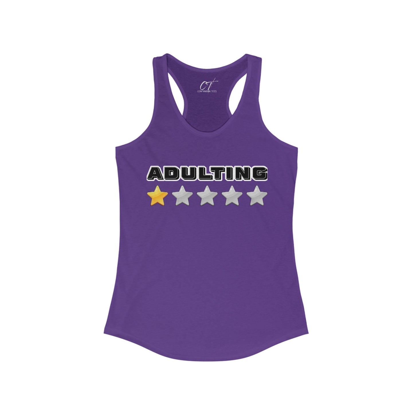 Adulting One Star Rating, Women's Tank, Mischievous Apparel, Sarcastic Shirt, Smartass Shirt, Funny shirt, Funny Gift, Humorous Shirt