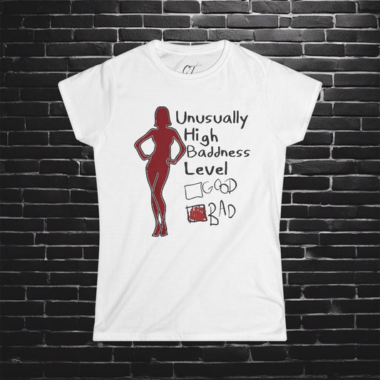 Baddness Level, Women's Shirt, Lilo and Stich, Mischievous Apparel, Sarcastic Shirt, Smartass Shirt, Funny shirt, Funny Gift, Humorous Shirt