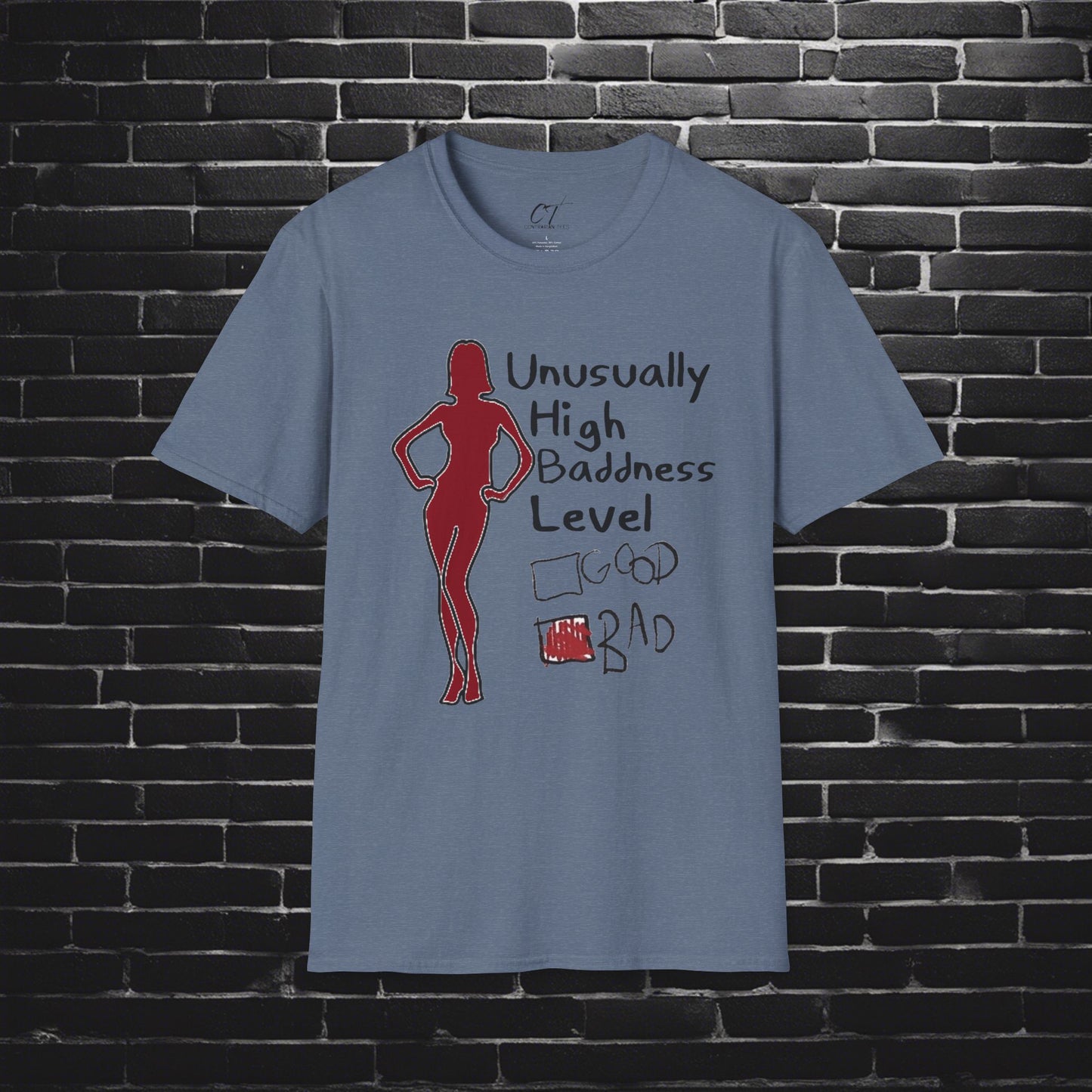 Baddness Level, Women's Shirt, Lilo and Stich, Mischievous Apparel, Sarcastic Shirt, Smartass Shirt, Funny shirt, Funny Gift, Humorous Shirt
