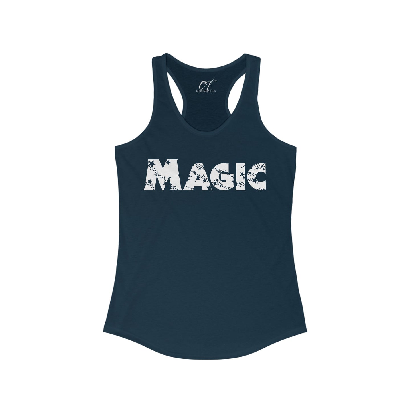 Magic, Women's Racerback Tank Top, Inspirational Gift, Summer Activewear, Workout Apparel, Motivational Clothing, Casual Daytop