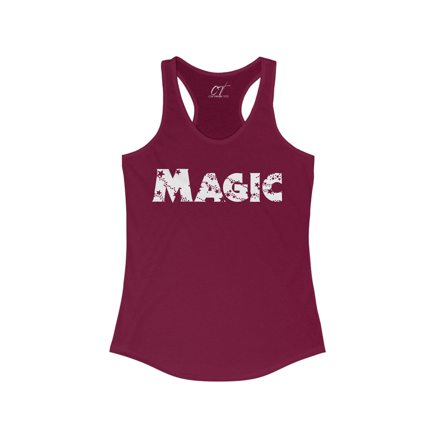 Magic, Women's Racerback Tank Top, Inspirational Gift, Summer Activewear, Workout Apparel, Motivational Clothing, Casual Daytop