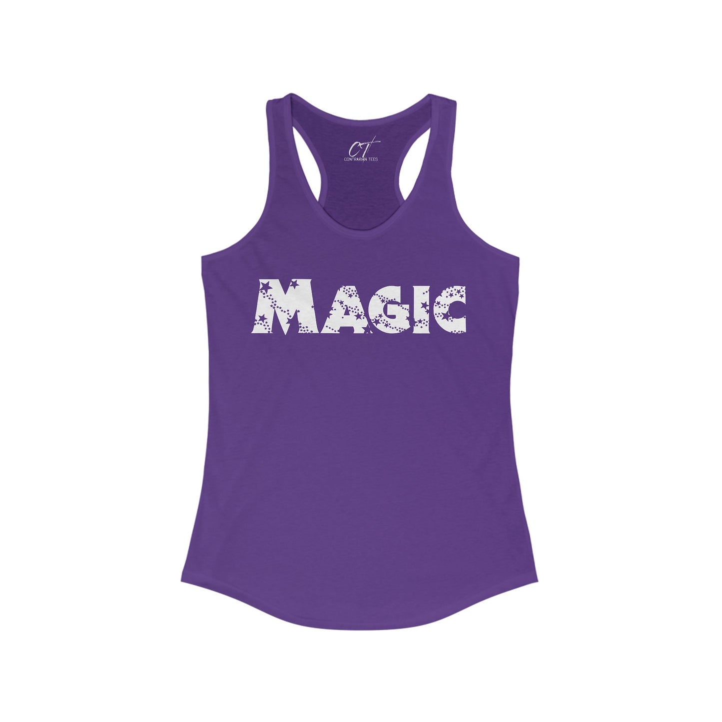 Magic, Women's Racerback Tank Top, Inspirational Gift, Summer Activewear, Workout Apparel, Motivational Clothing, Casual Daytop