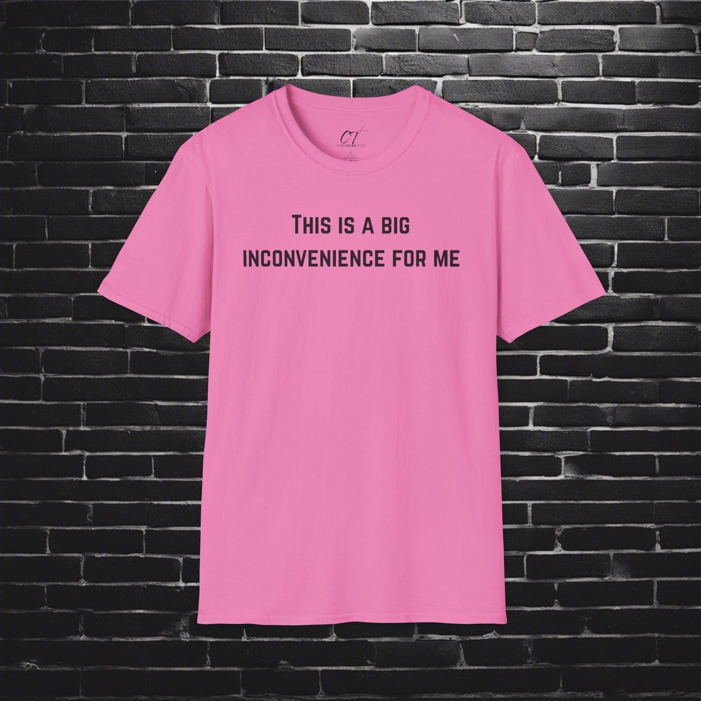 This is a big inconvenience for me, Sarcastic Tee, Graphic Tee, Humor Shirt, Casual Shirt, Novelty Gift