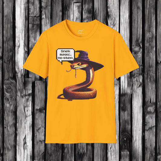 Snek Magic No Step, Halloween, Spooky Season, Funny shirt, Funny Gift, Humorous Shirt, 8 bit art, Dungeons and dragons, nerd shirt