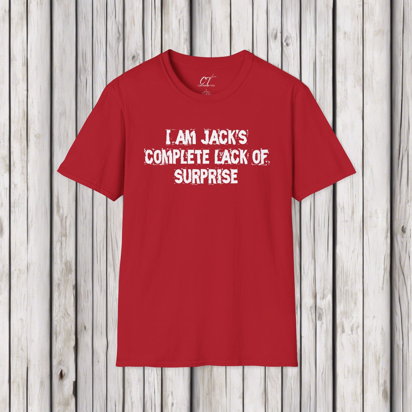 I am Jack's complete lack of suprise, Fight Club, Sarcastic Shirt, Smartass Shirt, Adult Humor Shirt, Funny shirt, Funny Gift