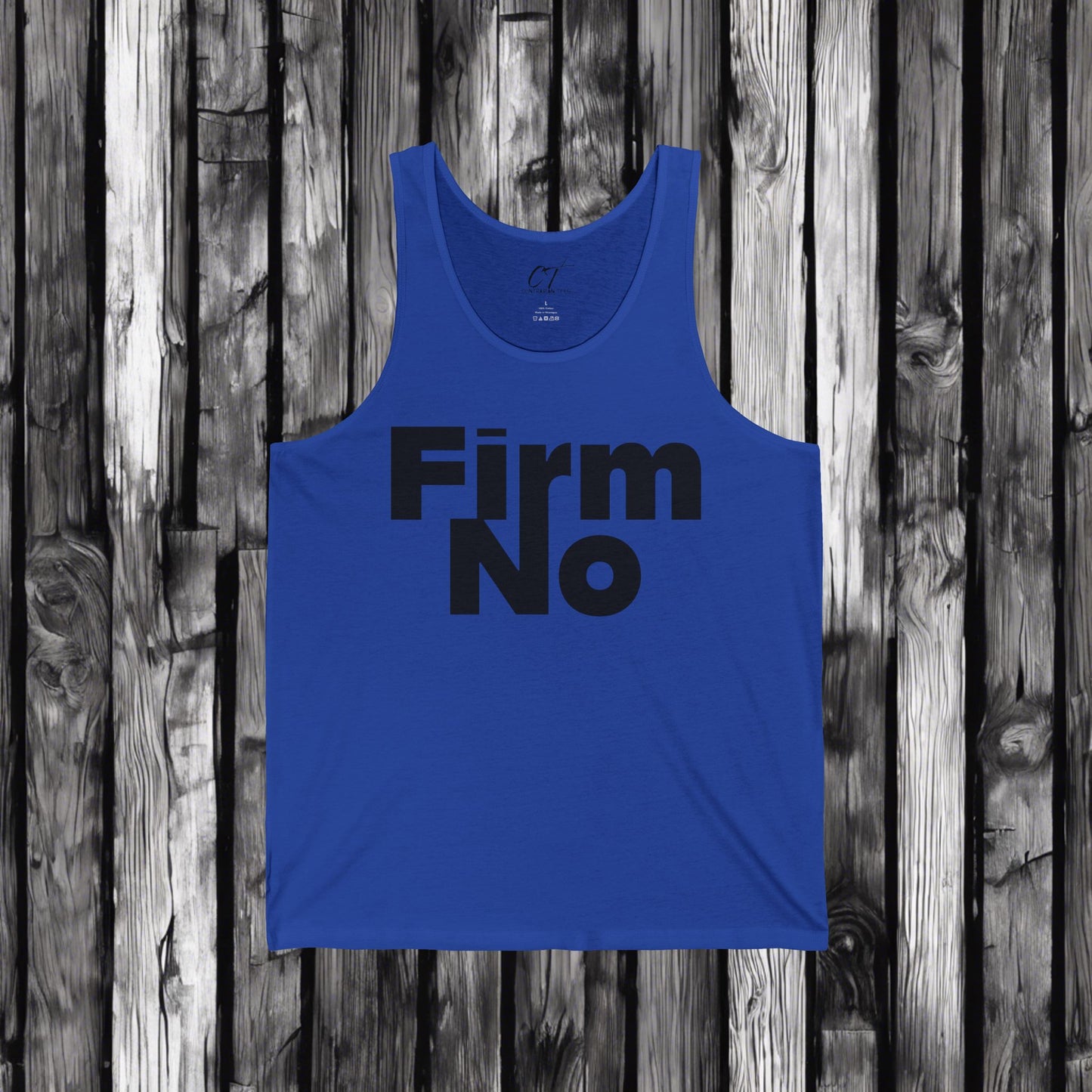 Firm No, Nope, Motivational Workout Shirt, Casual Summer Wear, Gift for Fitness Lovers, Gym Enthusiast Tank