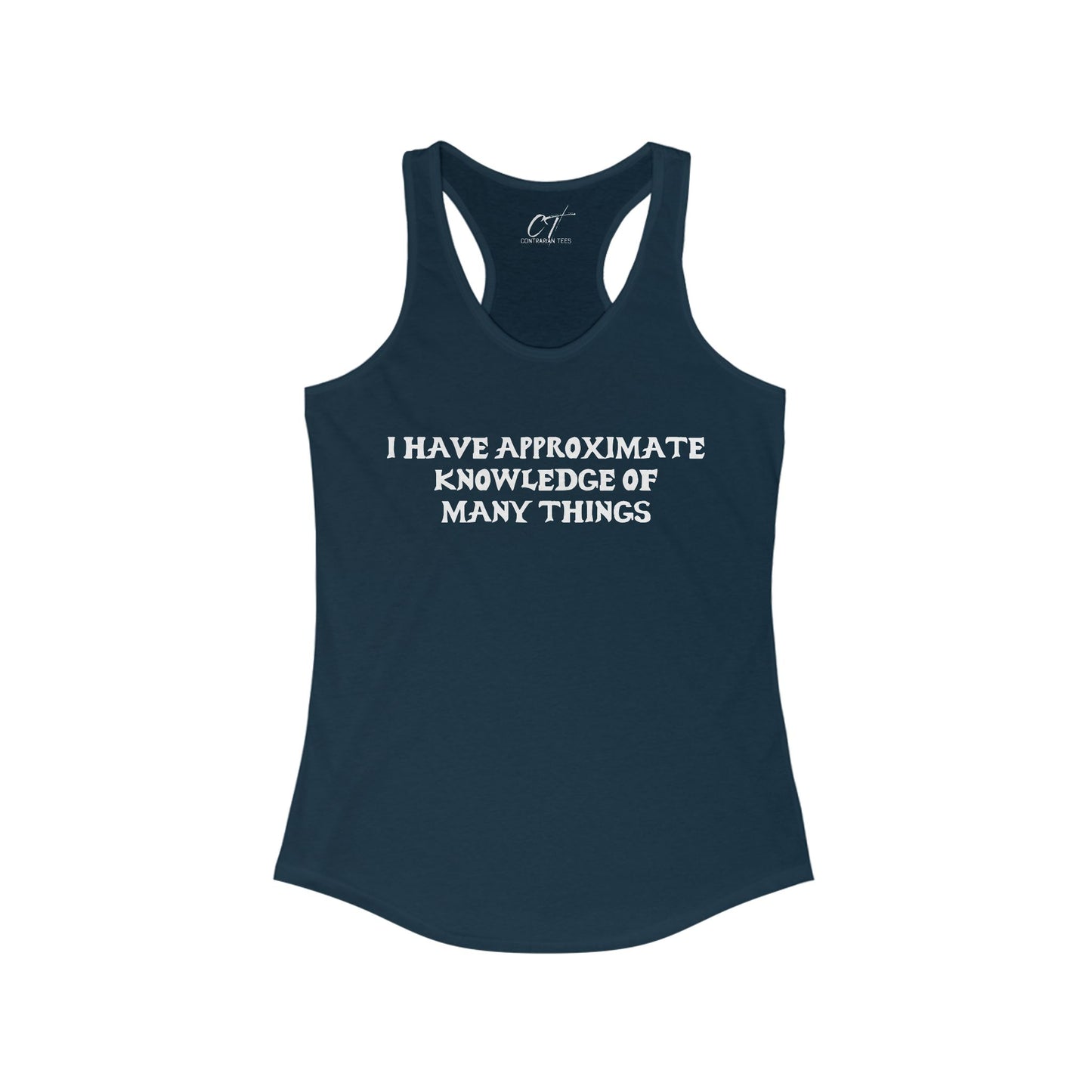 Adventure Time, Approximate knowledge, Demon Cat, Movie T-shirt, Movie quotes, nerd shirt, funny shirt, cute shirt, Women's Racerback Tank
