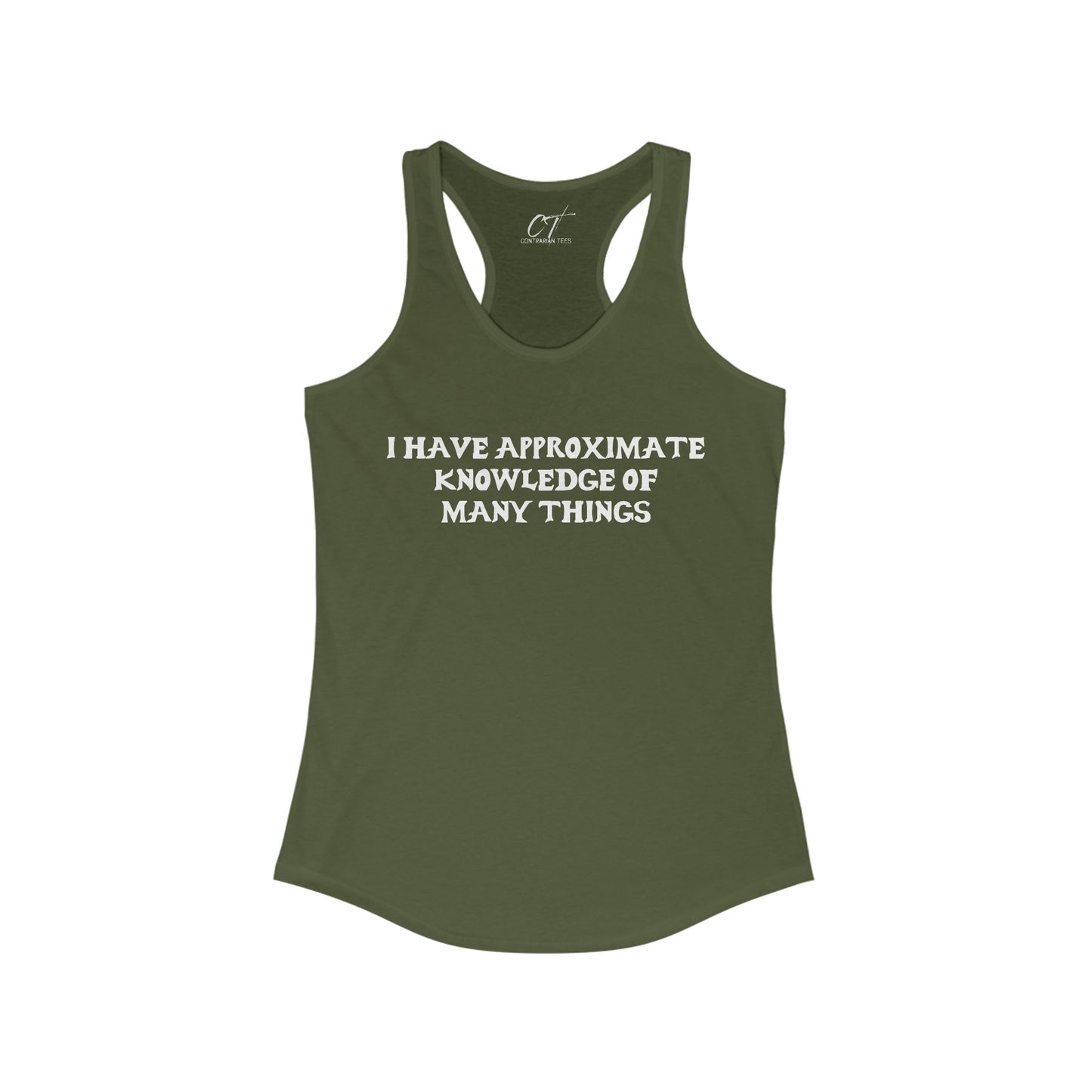 Adventure Time, Approximate knowledge, Demon Cat, Movie T-shirt, Movie quotes, nerd shirt, funny shirt, cute shirt, Women's Racerback Tank