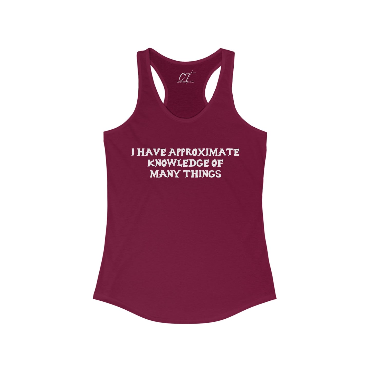 Adventure Time, Approximate knowledge, Demon Cat, Movie T-shirt, Movie quotes, nerd shirt, funny shirt, cute shirt, Women's Racerback Tank