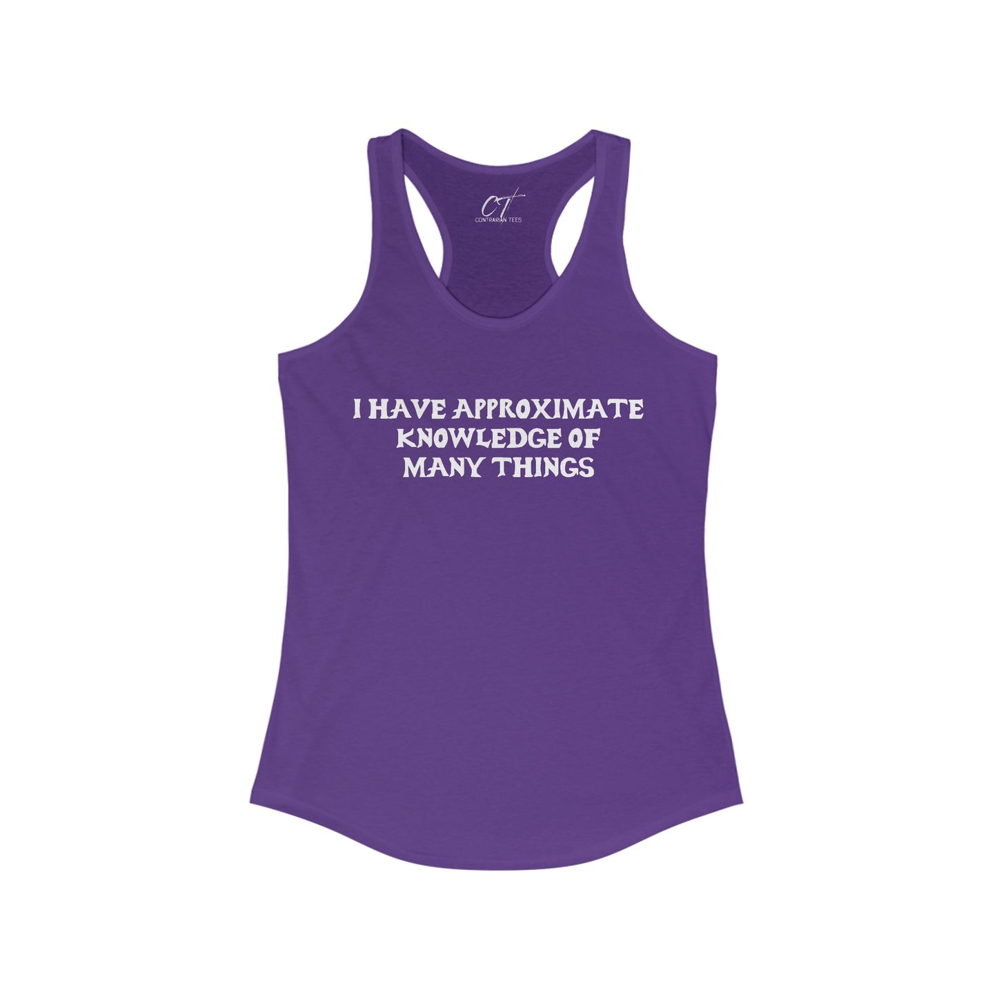Adventure Time, Approximate knowledge, Demon Cat, Movie T-shirt, Movie quotes, nerd shirt, funny shirt, cute shirt, Women's Racerback Tank