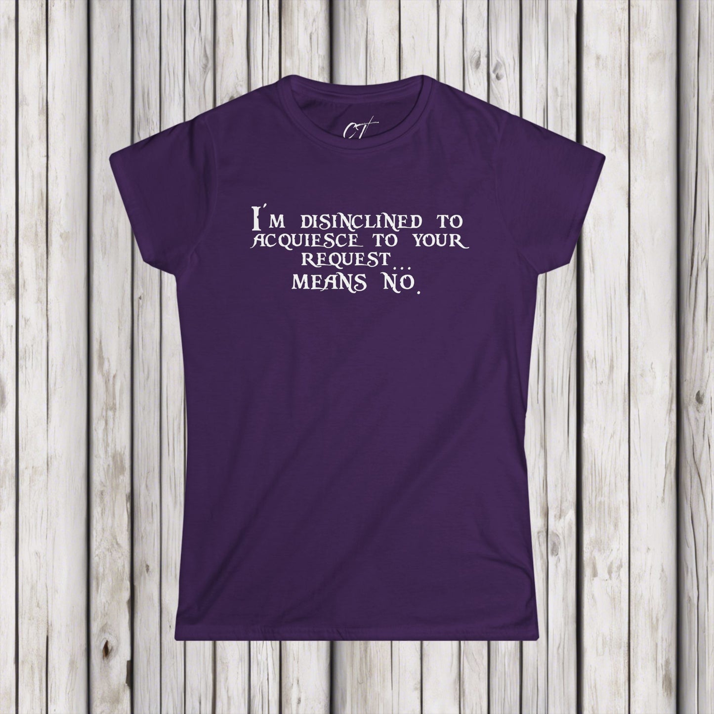 I'm disinclined to acquiesce to your request means no, Pirates of the Caribbean, Funny shirt, Funny Gift, Women's Tee, Nope, Movie quotes