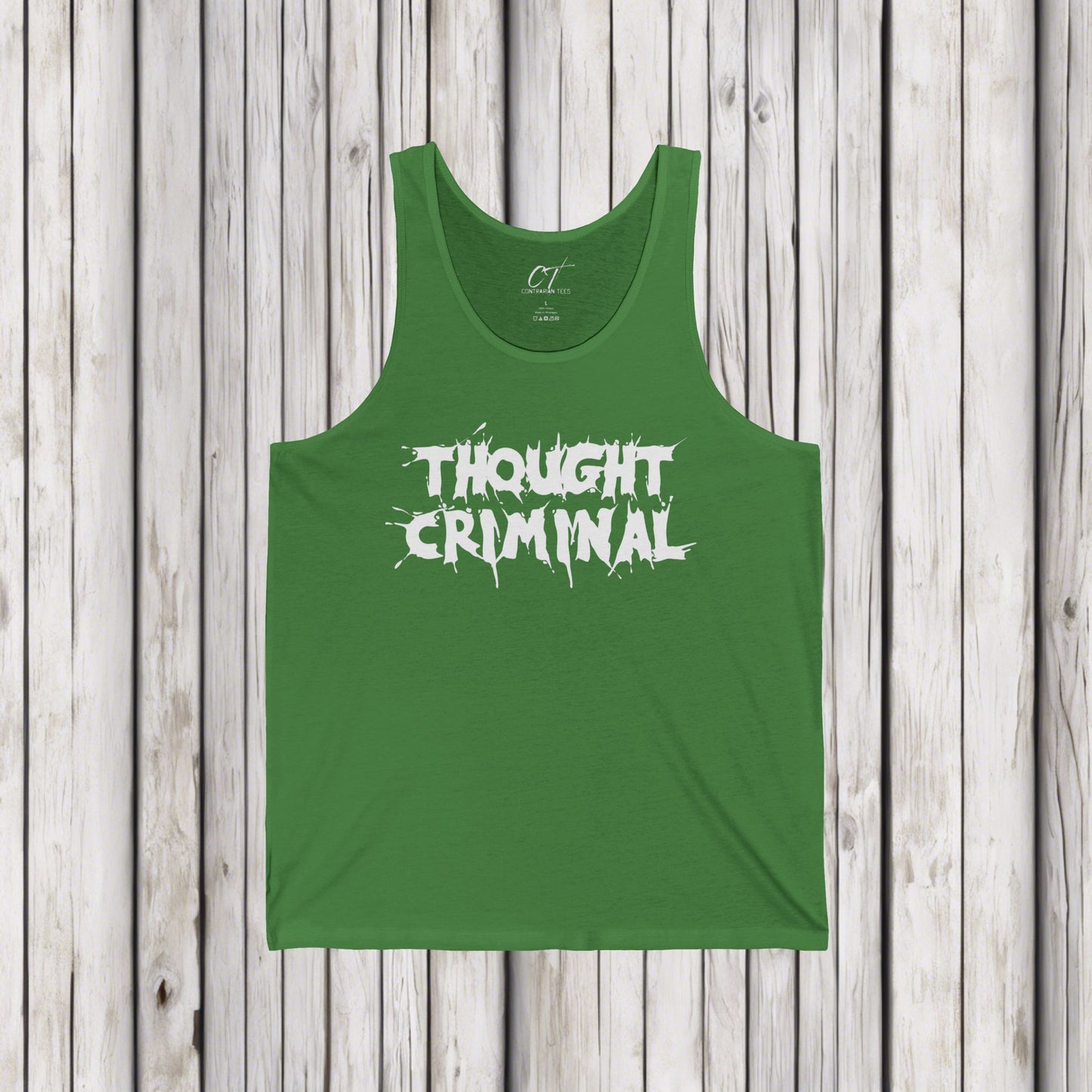 Thought Criminal Tank Top, Unisex Graphic Tee, Rebellion Sleeveless Shirt, Activist Protest Apparel, Political Statement Tshirt, Anarchist