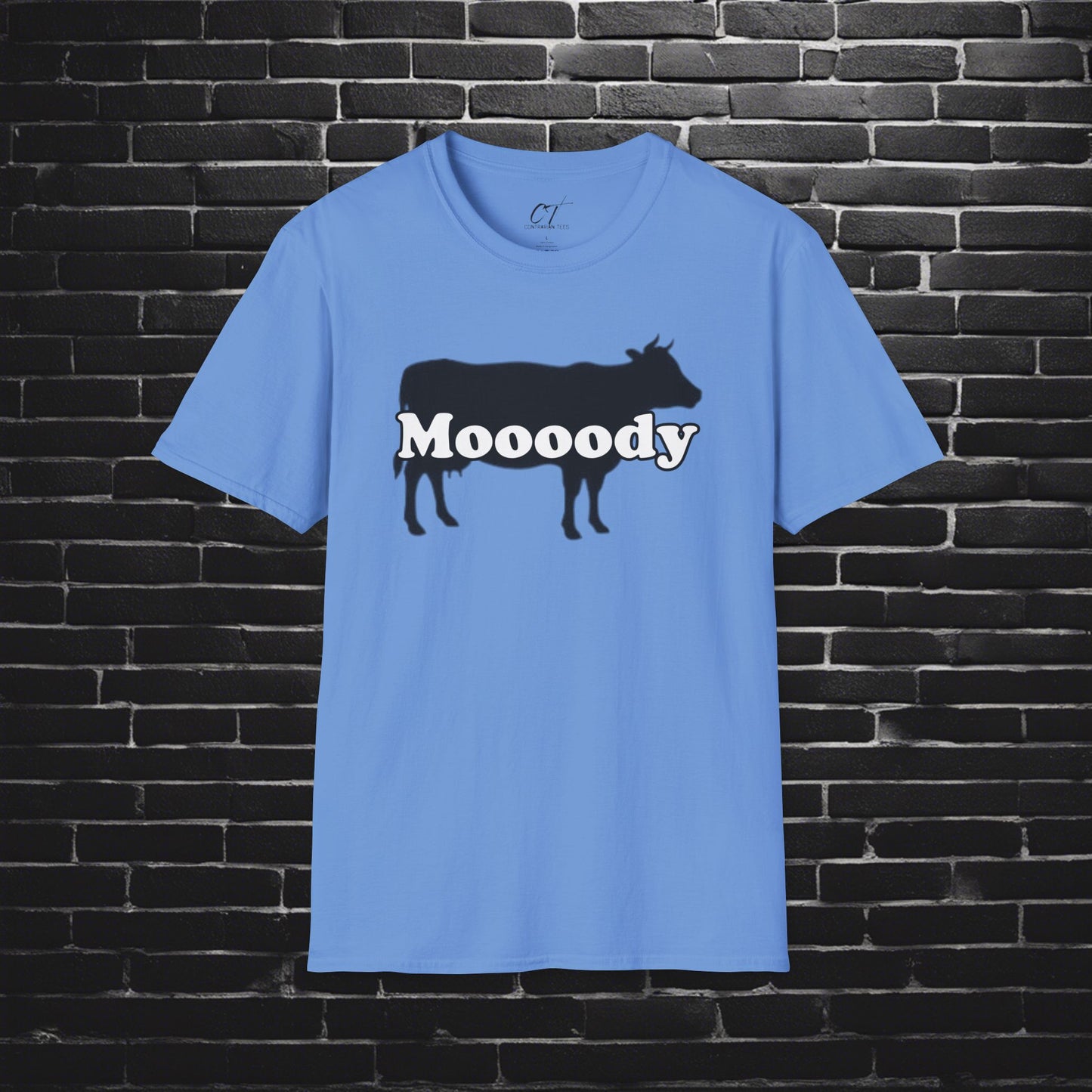Moody, Cow Shirt, Mischievous Apparel, Sarcastic Shirt, Smartass Shirt, Adult Humor Shirt, Funny shirt, Funny Gift, Humorous Shirt